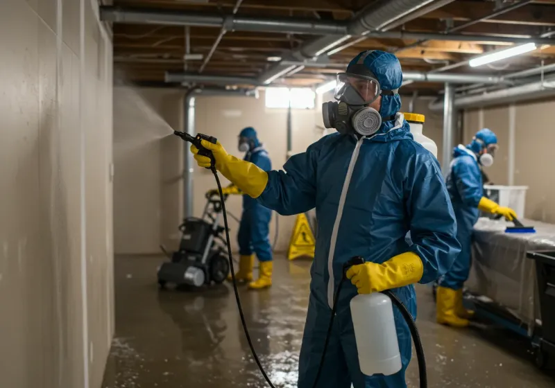 Basement Sanitization and Antimicrobial Treatment process in Adelphi, MD