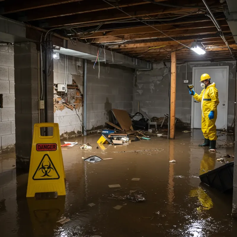 Flooded Basement Electrical Hazard in Adelphi, MD Property