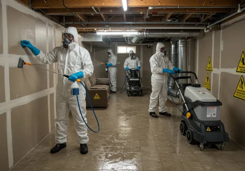 Basement Moisture Removal and Structural Drying process in Adelphi, MD